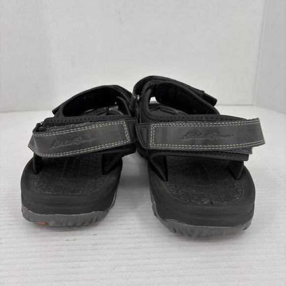 Eddie Bauer Holman Fisherman Sandal Mens Size 12 Black Adjustable Straps Comfort